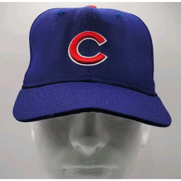 New Era Chicago Cubs 59fifty Fitted Hat Cap‎ Size 6 7/8 Blue MLB Baseball - Picture 1 of 10